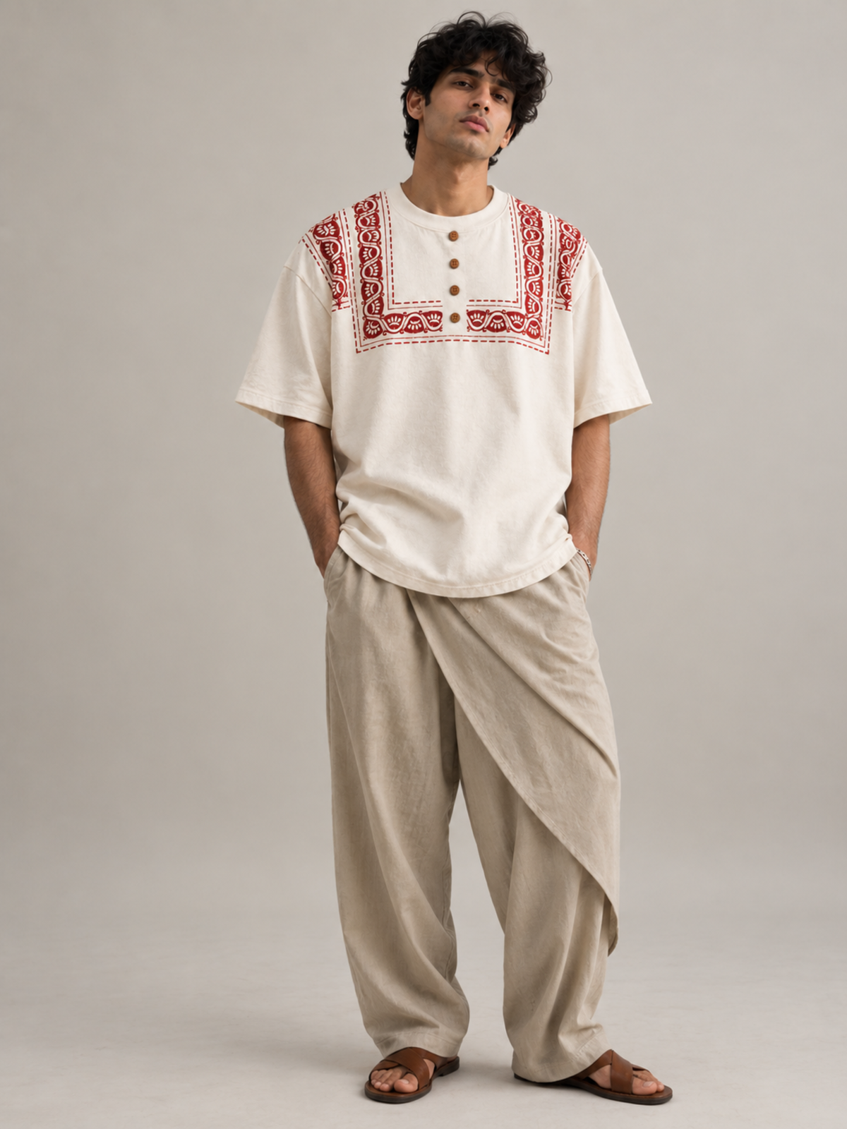 Karigari Oversized Tee+CropTop-Couple Combo