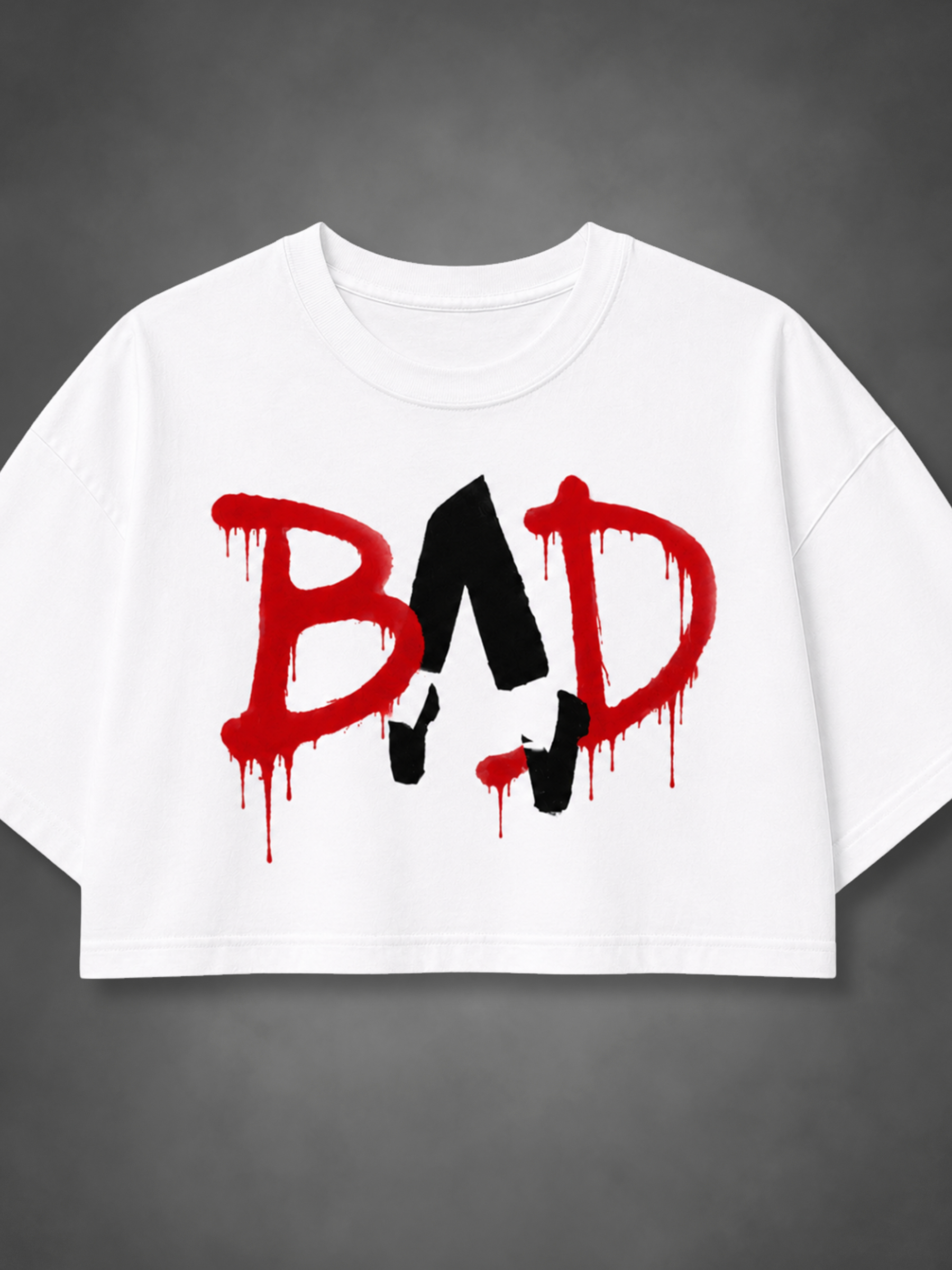 MJ BAD Typo Crop Top - Women White